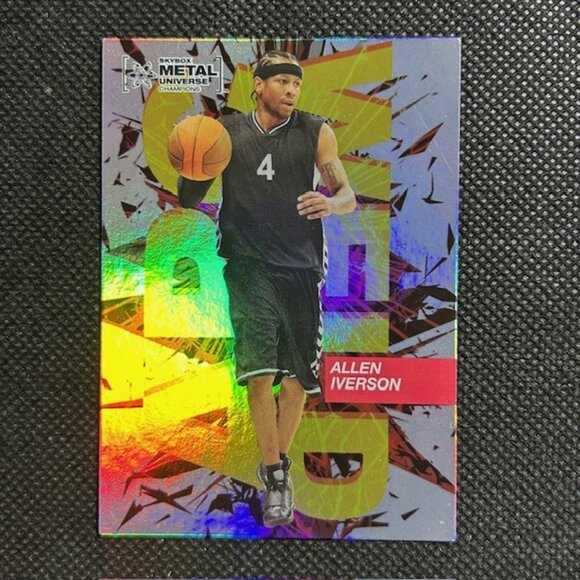 2021 SkyBox Metal Universe Champions #AW-8 Allen Iverson Arc Weld 76ers - Picture 1 of 2